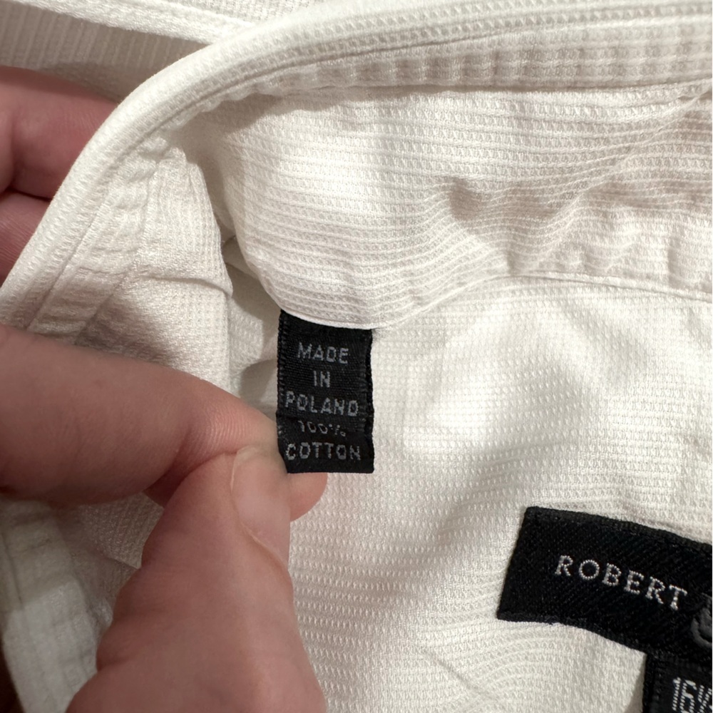 Robert Talbott white button down dress shirt 100%… - image 8